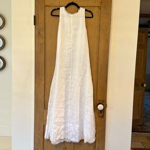 Dissh- Georgie White Linen High Neck Dress - Size 8 NWTS
